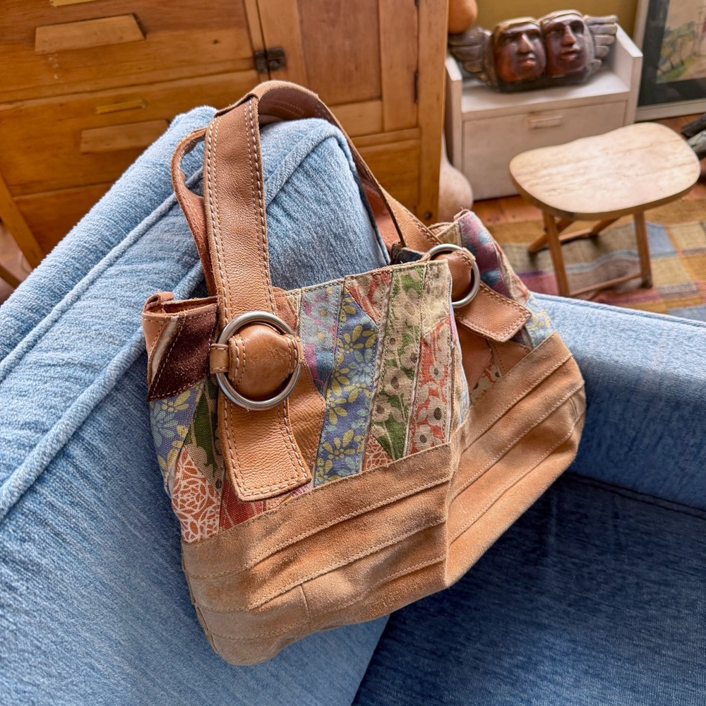 Fossil Patchwork Women's Bag Distressed Purse